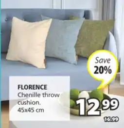 JYSK FLORENCE Chenille throw cushion offer