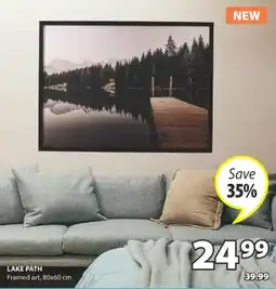JYSK LAKE PATH Framed art offer
