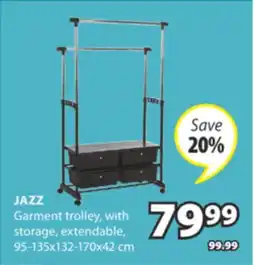 JYSK JAZZ Garment trolley, with storage offer