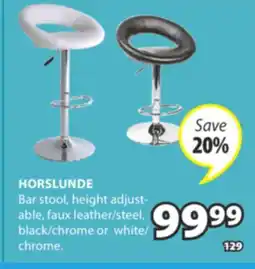 JYSK HORSLUNDE Bar stool, height adjust offer
