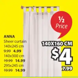 JYSK ANNA Sheer curtain offer