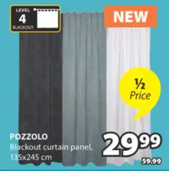 JYSK POZZOLO Blackout curtain panel offer