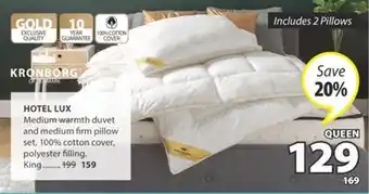 JYSK HOTEL LUX Medium warmth duvet offer