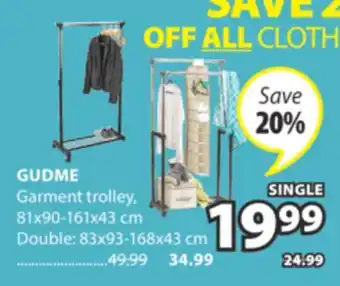 JYSK GUDME Garment trolley offer