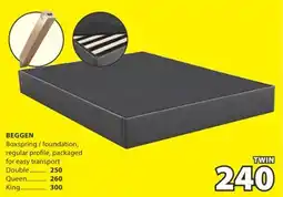 JYSK BEGGEN Boxspring/foundation offer