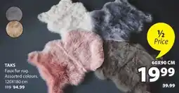 JYSK TAKS Faux fur rug offer