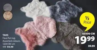 JYSK TAKS Faux fur rug offer