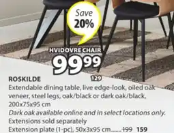 JYSK ROSKILDE Extendable dining table offer