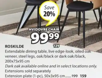 JYSK ROSKILDE Extendable dining table offer