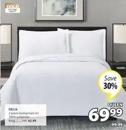JYSK DELIA 3-piece bedspread set, 100% polyester offer