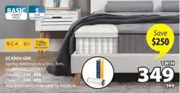 JYSK SCANDI GRE Spring mattress-in-a-box offer