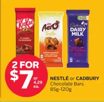 Rexall NESTLÉ or CADBURY Chocolate Bars offer