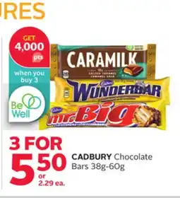 Rexall CADBURY Chocolate Bars offer