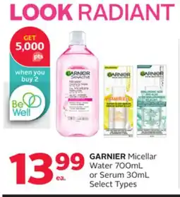 Rexall GARNIER Micellar Water 700mL or Serum 30mL offer