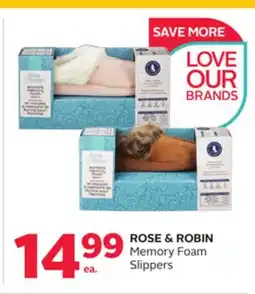 Rexall ROSE & ROBIN Memory Foam Slippers offer