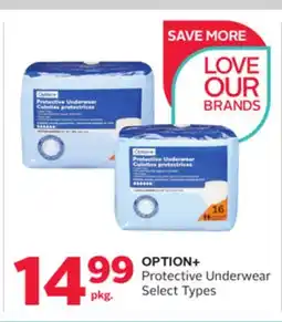 Rexall OPTION + Protective Underwear offer