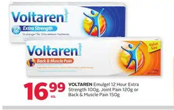 Rexall VOLTAREN Emulgel 12 Hour Extra Strength 100g, Joint Pain 120g or Back & Muscle Pain 150g offer