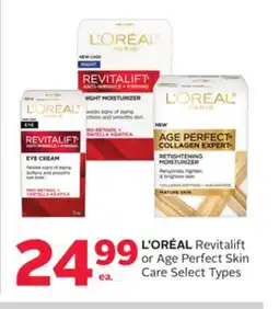 Rexall L' ORÉAL Revitalift or Age Perfect Skin Care offer