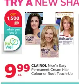 Rexall CLAIROL Nice'n Easy Permanent Cream Hair Colour or Root Touch-Up offer