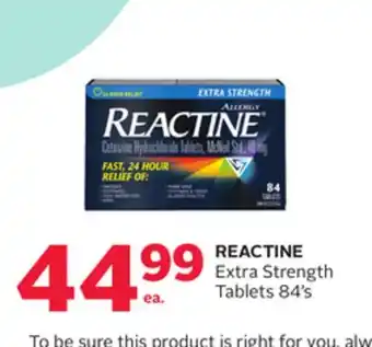 Rexall REACTINE Extra Strength Tablets offer
