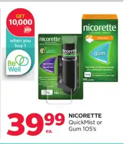 Rexall NICORETTE QuickMist or Gum 105' s offer