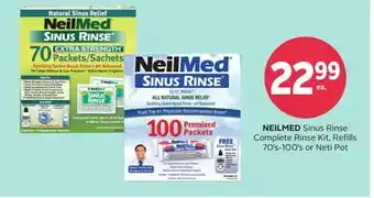 Rexall NEILMED Sinus Rinse Complete Rinse Kit, Refills 70' s-100' s or Neti Pot offer