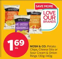 Rexall NOSH & CO. Potato Chips, Cheese Stix or Sour Cream & Onion Rings offer