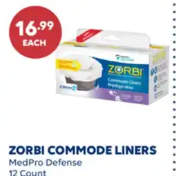 Wellwise by Shoppers ZORBI COMMODE LINERS MedPro Defense offer
