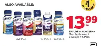 Rexall ENSURE or GLUCERNA Meal Replacement Beverage offer
