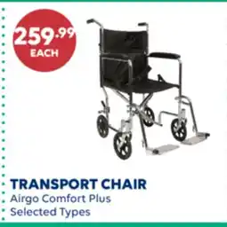 Wellwise by Shoppers TRANSPORT CHAIR Airgo Comfort Plus offer