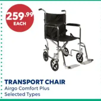 Wellwise by Shoppers TRANSPORT CHAIR Airgo Comfort Plus offer