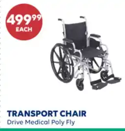 Wellwise by Shoppers TRANSPORT CHAIR Drive Medical Poly Fly offer