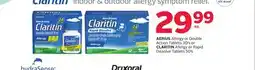 Rexall AERIUS Allergy or Double Action Tablets 30' s or CLARITIN Allergy or Rapid Dissolve Tablets 50' s offer