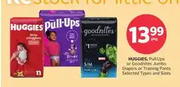Rexall HUGGIES, Pull. Ups or Goodnites Jumbo Diapers or Training Pants offer