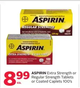 Rexall ASPIRIN Extra Strength or Regular Strength Tablets or Coated Caplets 100' s offer