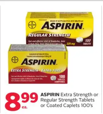 Rexall ASPIRIN Extra Strength or Regular Strength Tablets or Coated Caplets 100' s offer