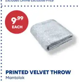 Wellwise by Shoppers PRINTED VELVET THROW offer
