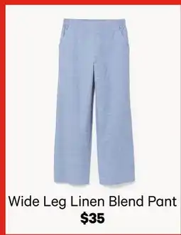 Joe Fresh Wide Leg Linen Blend Pant offer