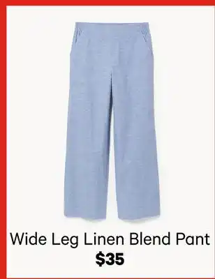 Joe Fresh Wide Leg Linen Blend Pant offer
