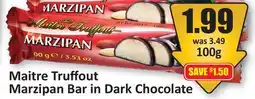 Starsky Maitre Truffout Marzipan Bar in Dark Chocolate offer