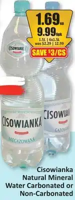 Starsky Cisowianka Natural Mineral Water Carbonated or Non-Carbonated offer