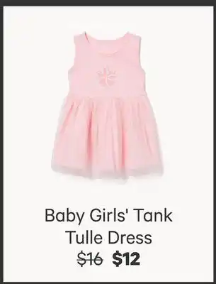Joe Fresh Baby Girls' Tank Tulle Dress offer