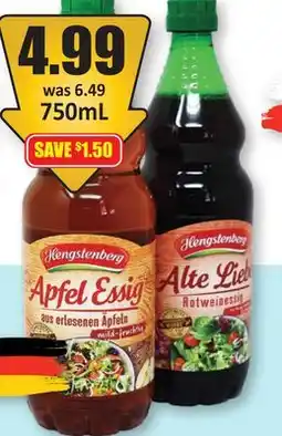 Starsky Hengstenberg Apple Cider or Red Wine Vinegar offer
