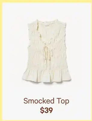 Joe Fresh Smocked Top offer