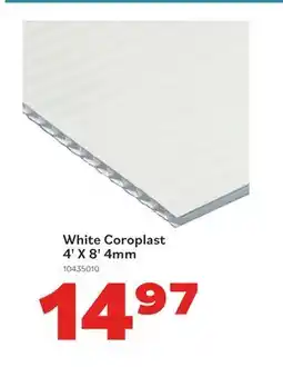 Matériaux Pont Masson White Coroplast 4' X 8' 4mm offer