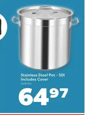 Matériaux Pont Masson Stainless Steel Pot-50l Includes Cover offer