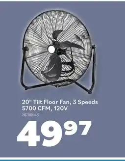 Matériaux Pont Masson 20 Tilt Floor Fan, 3 Speeds, 5700 CFM, 1.8m Cord, 120V offer