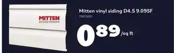 Matériaux Pont Masson Mitten vinyl siding D4.5 9.09SF offer
