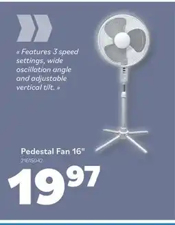 Matériaux Pont Masson Pedestal Fan - Indoor - 16 - White offer