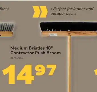 Matériaux Pont Masson Medium Bristles 18 Contractor Push Broom offer